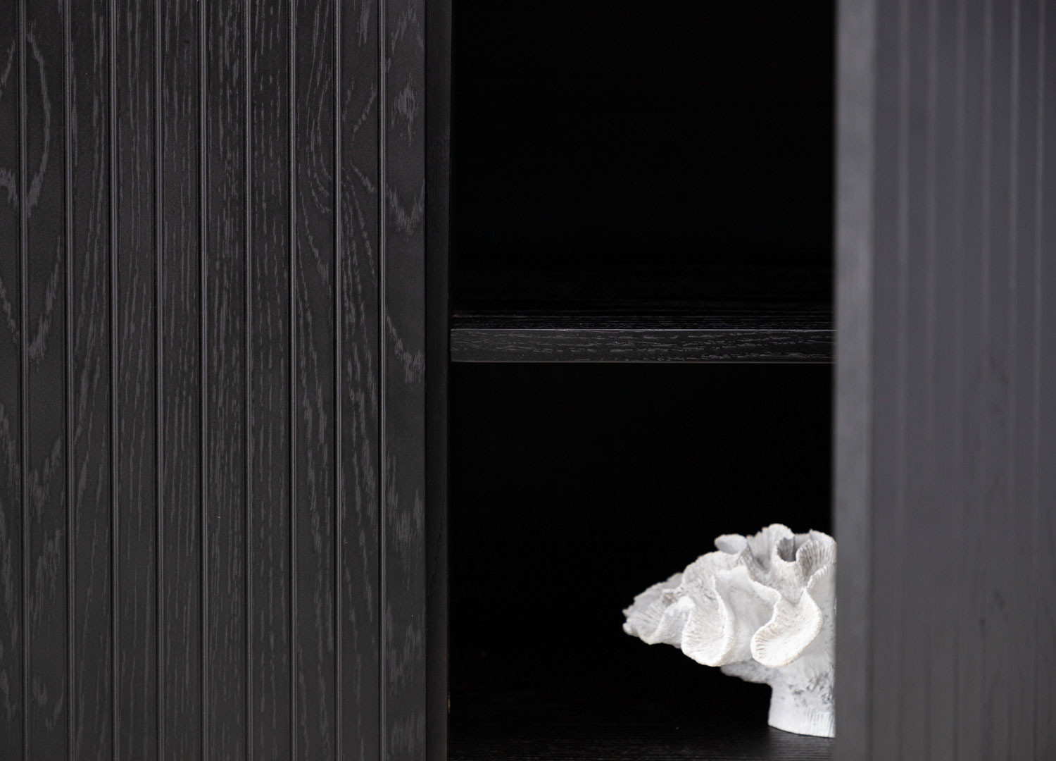 Buffet 3 portes noir bois contemporain