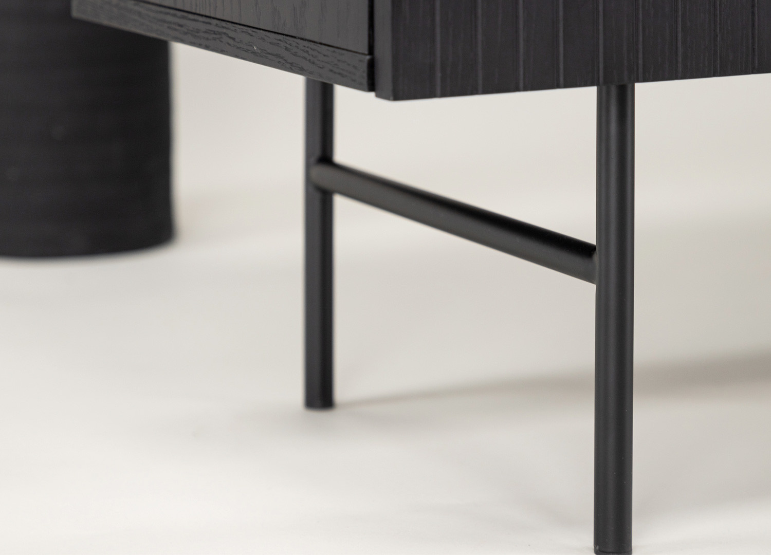 Buffet 3 portes noir bois contemporain