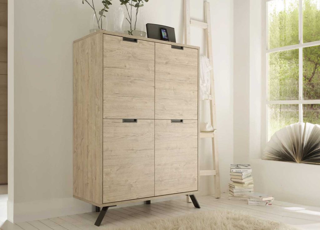 Buffet bahut haut 4 portes chêne