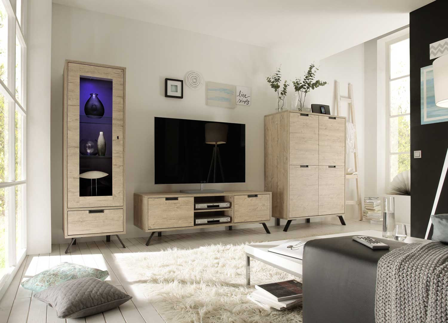 Buffet bahut haut 4 portes chêne