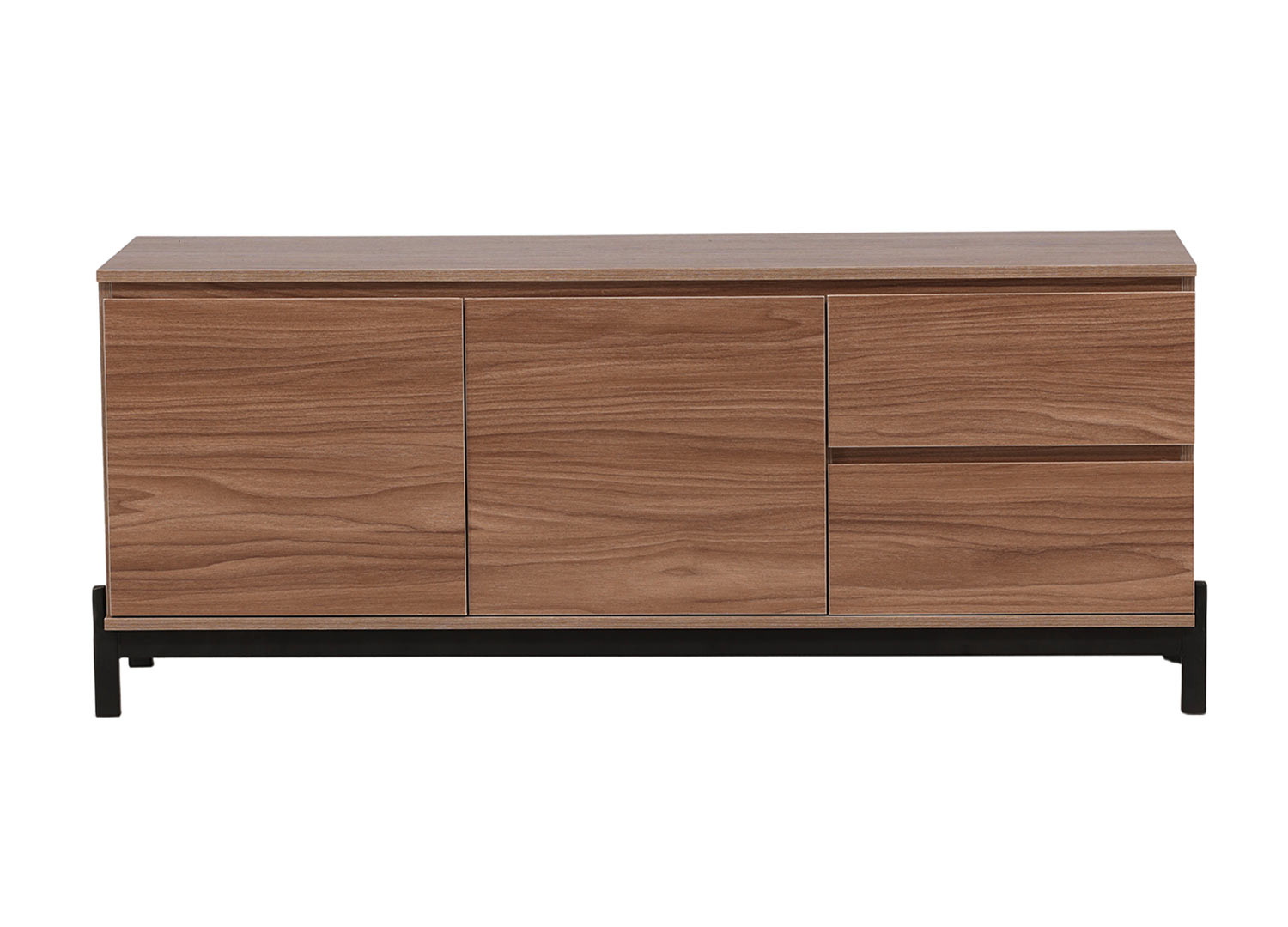 Buffet bas de rangement noyer 138 cm
