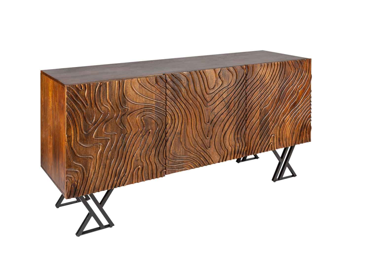 Buffet bois de manguier brun 160 cm Stone