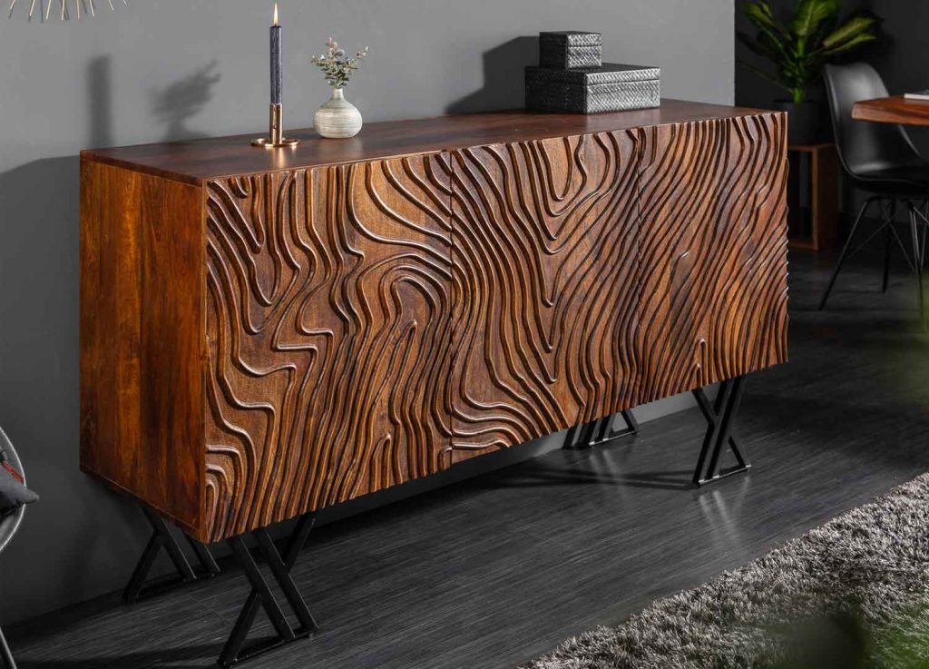 Buffet bois de manguier brun 160 cm Stone