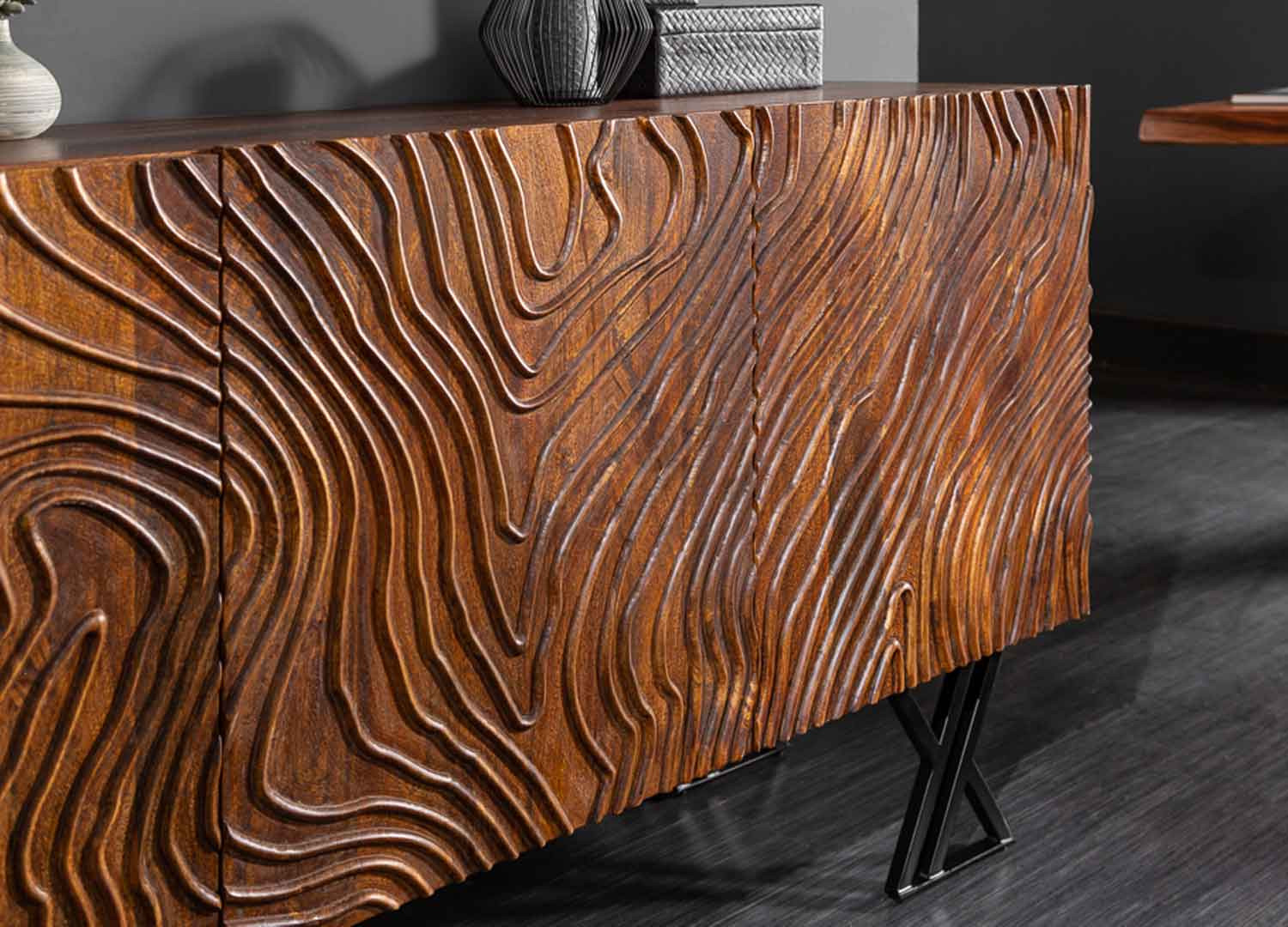 Buffet bois de manguier brun 160 cm Stone