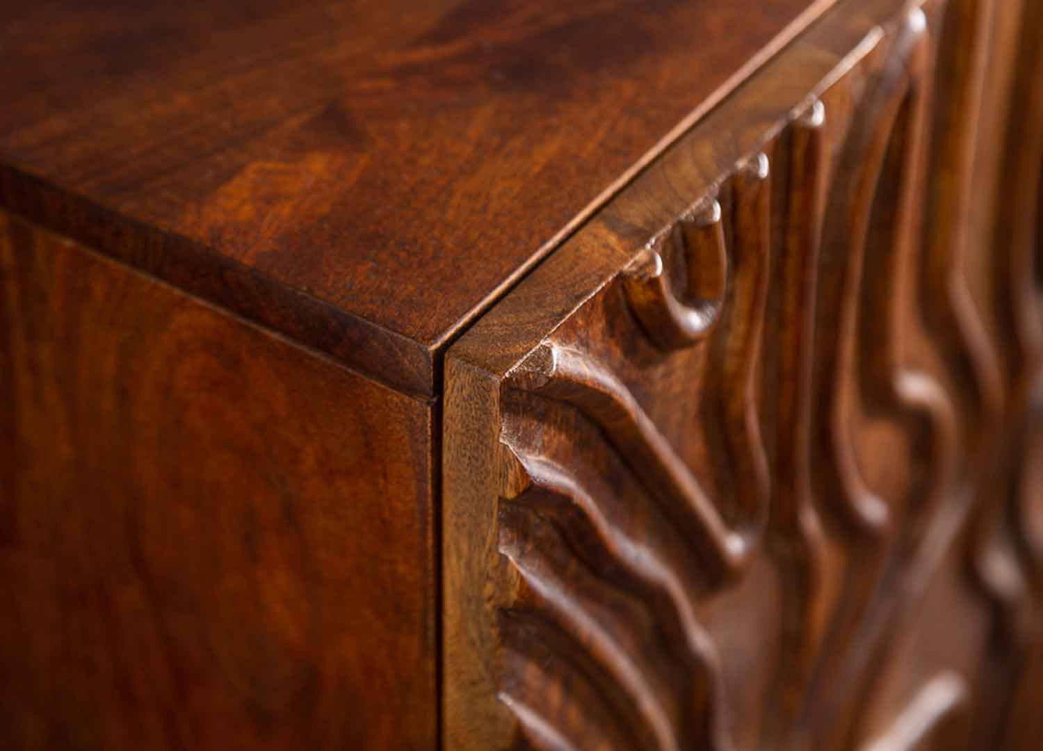Buffet bois de manguier brun 160 cm Stone