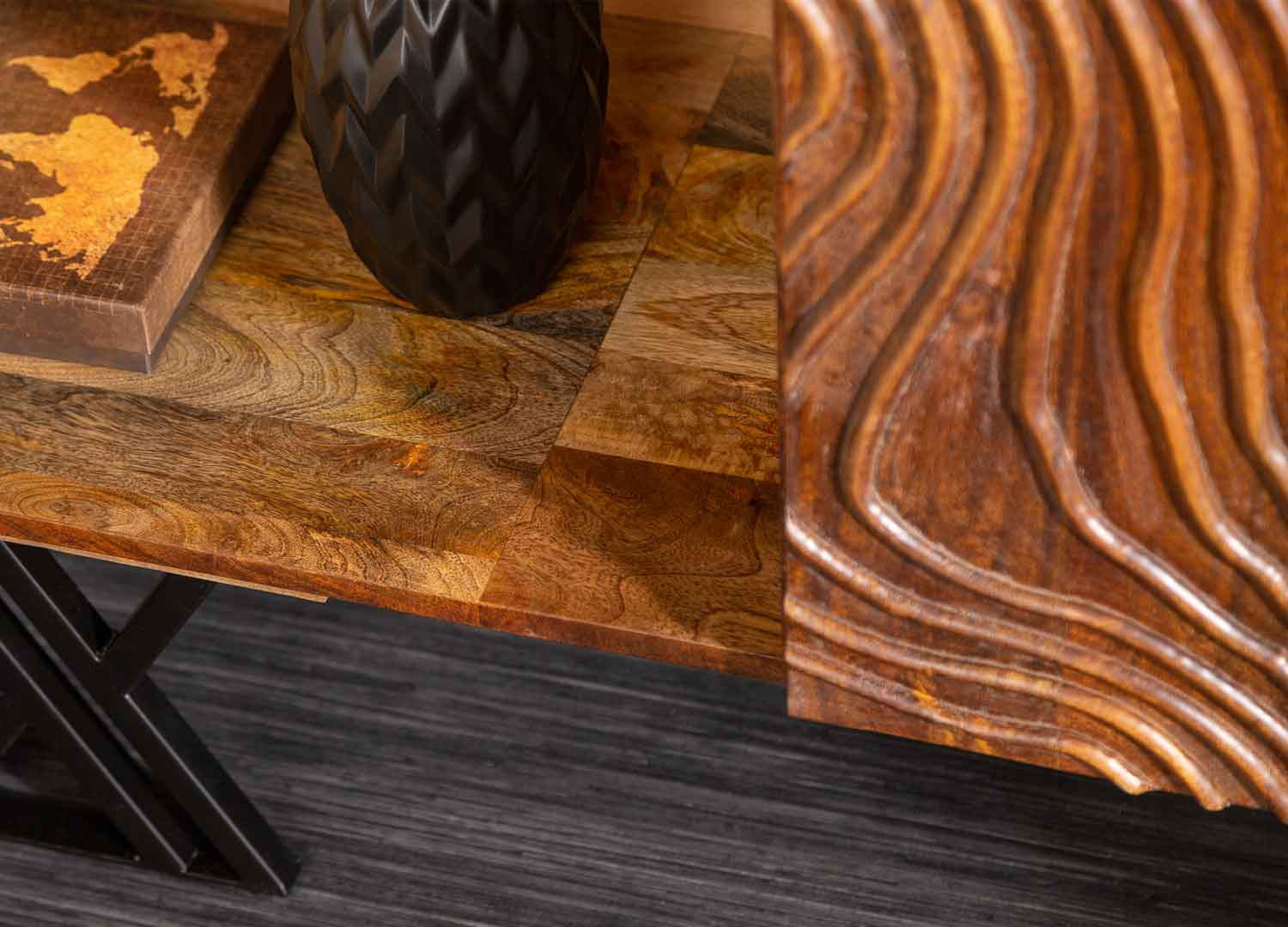 Buffet bois de manguier brun 160 cm Stone
