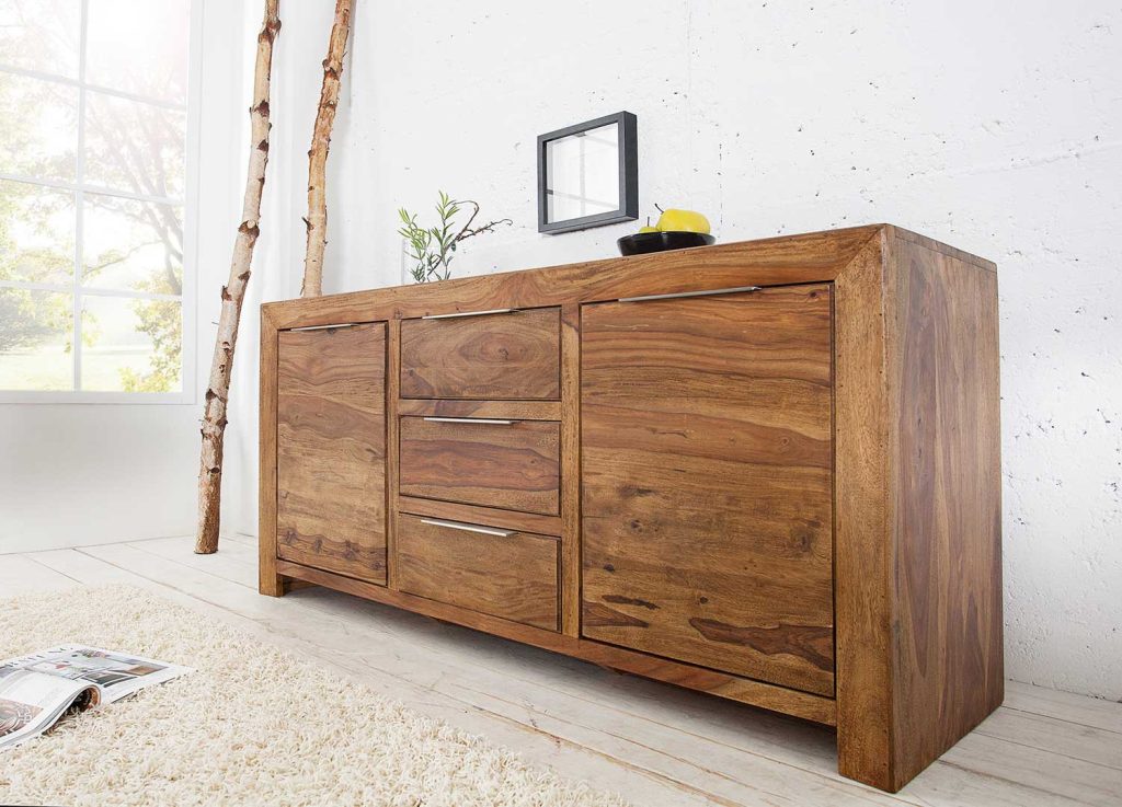 Buffet bois massif sesham 135 cm
