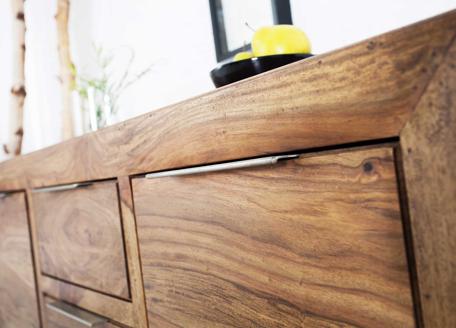 Buffet bois massif sesham 135 cm