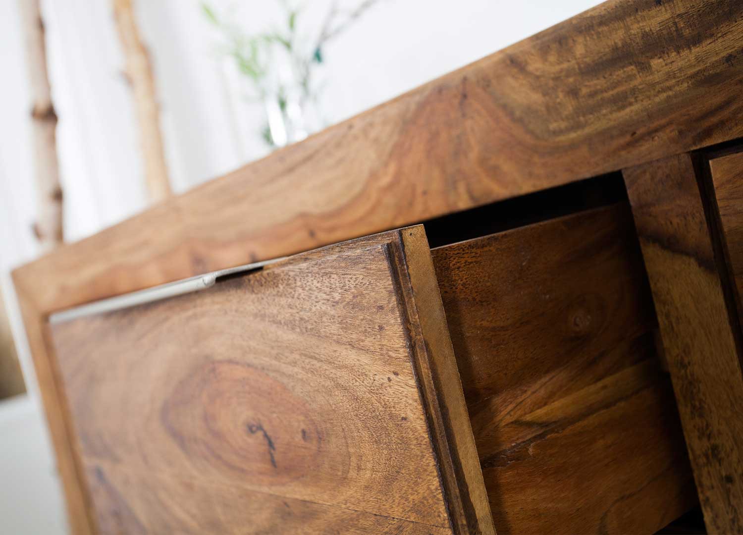 Buffet bois massif sesham 135 cm