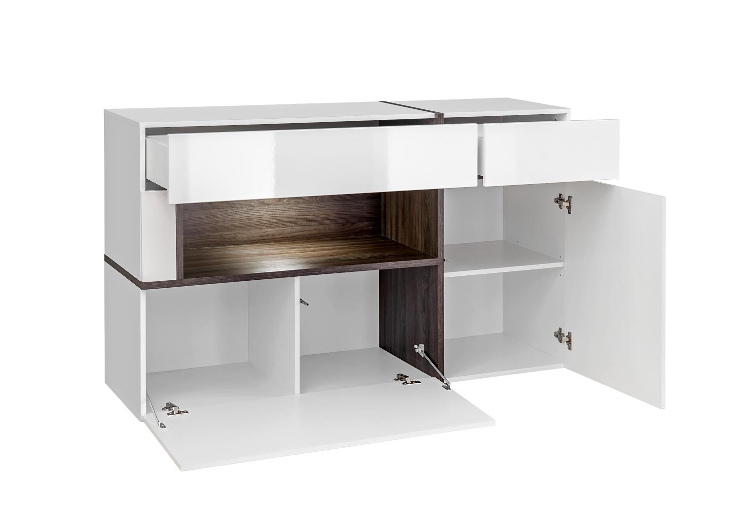 Buffet design blanc à led
