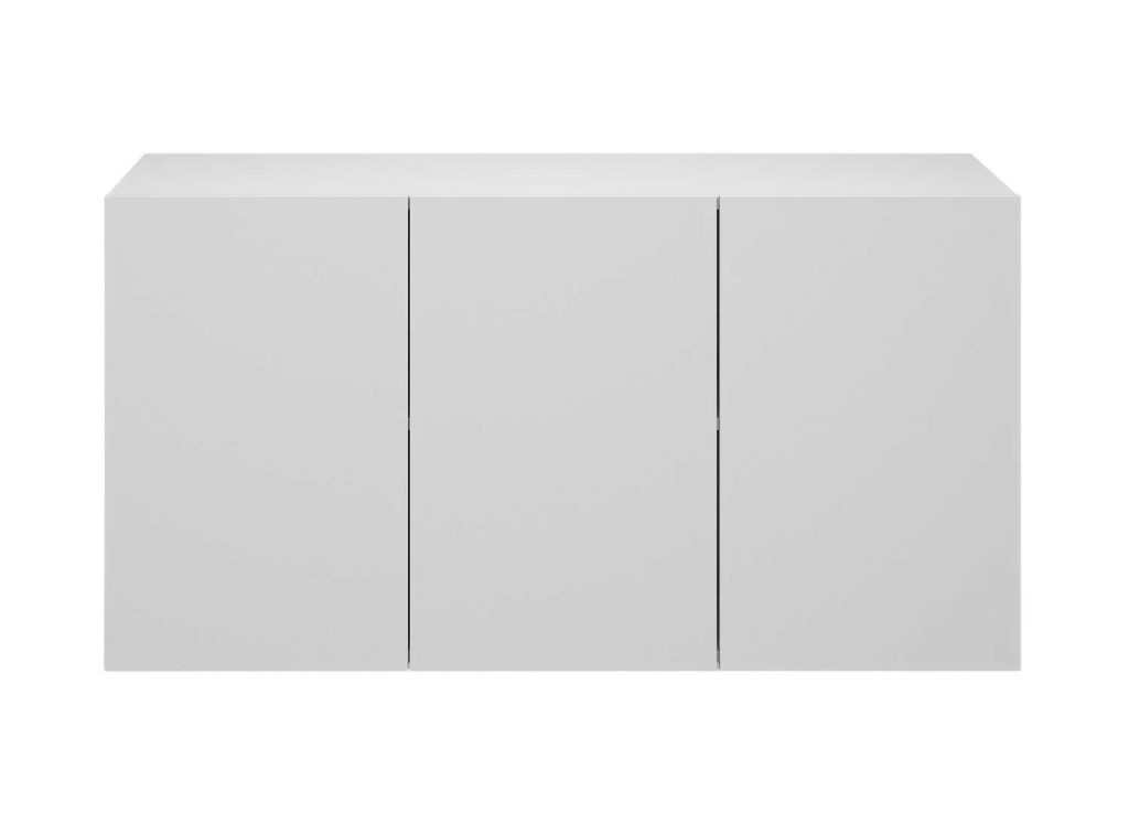 Buffet design suspendu blanc 160 cm 3 portes