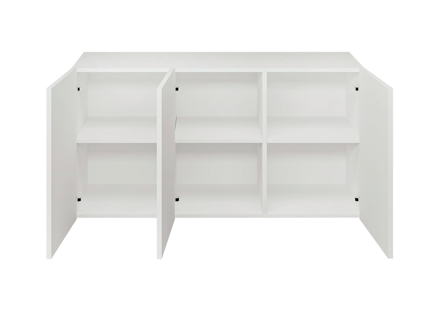 Buffet design suspendu blanc 160 cm 3 portes
