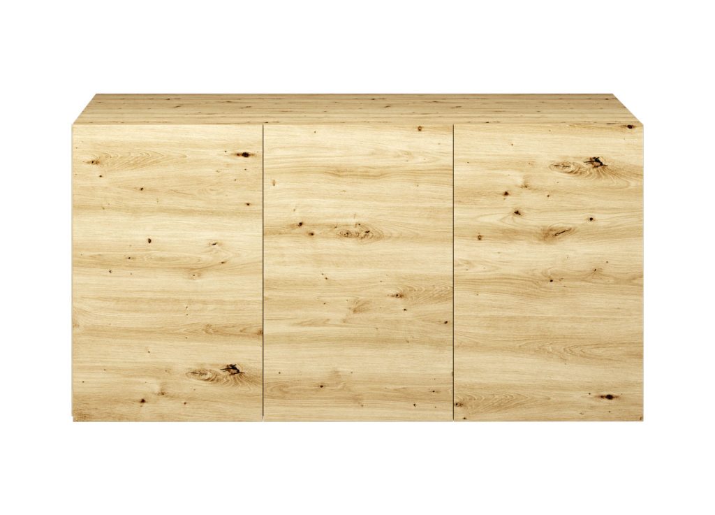 Buffet design suspendu chêne artisan 160 cm 3 portes