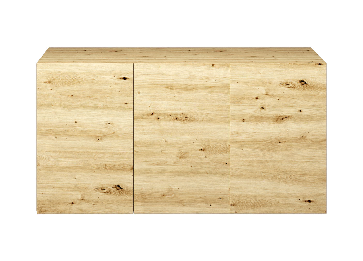Buffet design suspendu chêne artisan 160 cm 3 portes