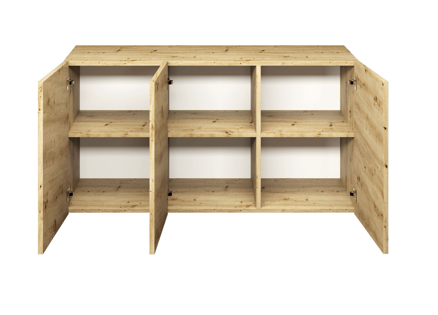Buffet design suspendu chêne artisan 160 cm 3 portes