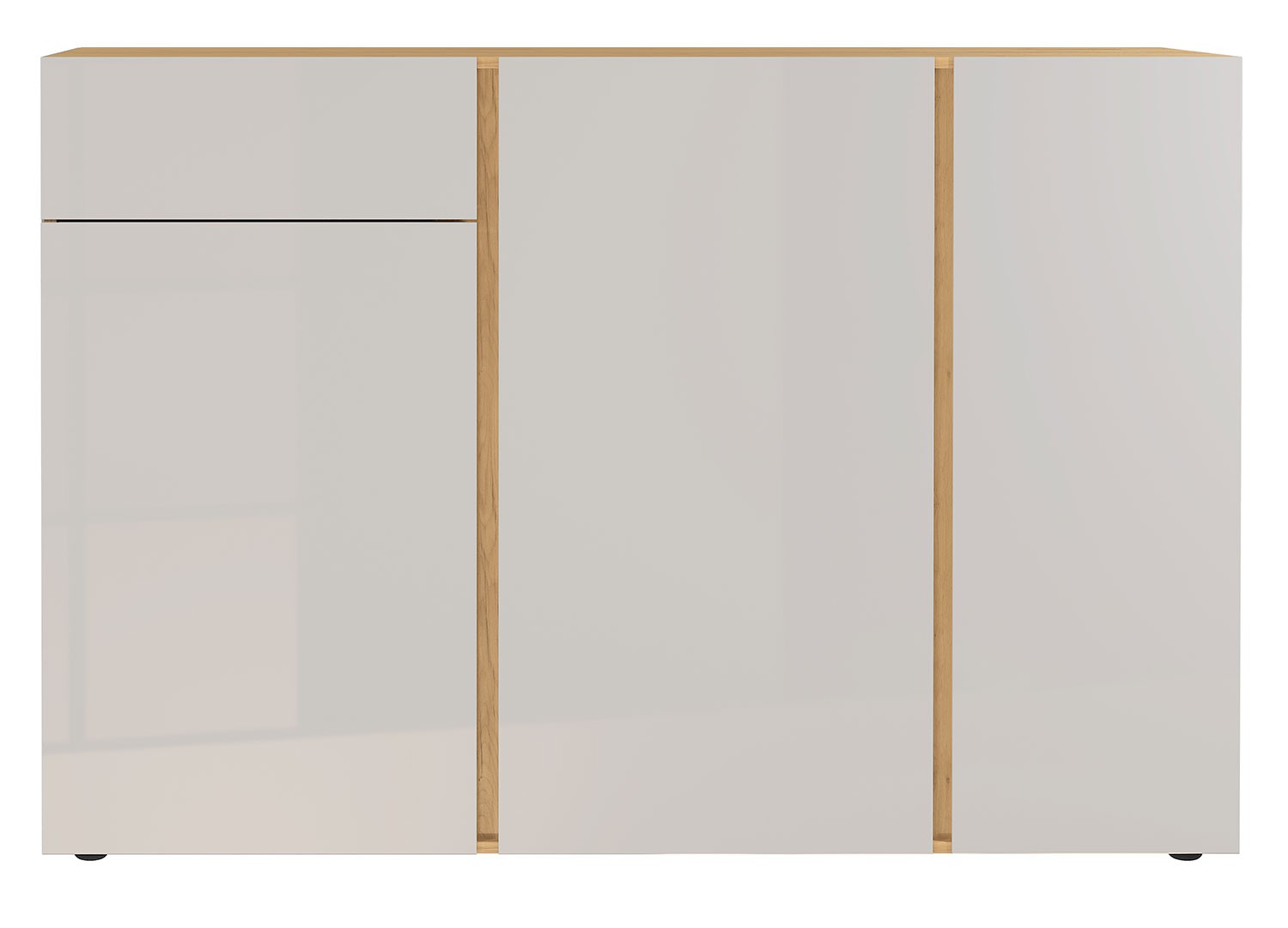 Buffet design verre cachemire 3 portes et 1 tiroir