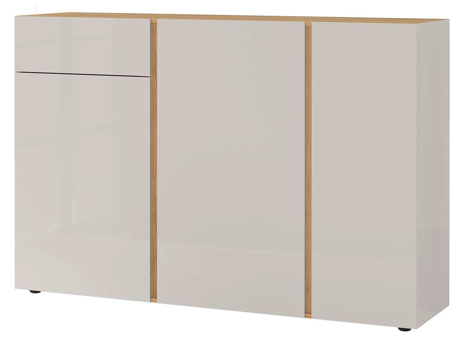 Buffet design verre cachemire 3 portes et 1 tiroir