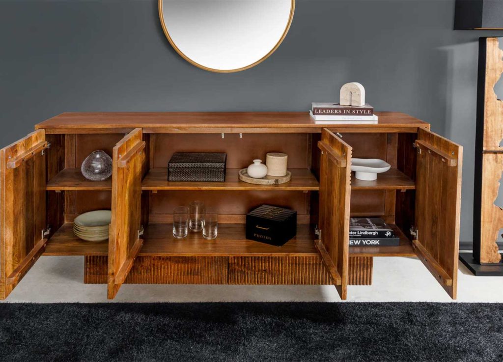 Buffet en bois de manguier marron 170 cm Davis
