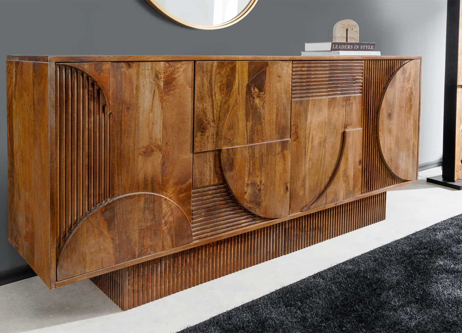 Buffet en bois de manguier marron 170 cm Davis