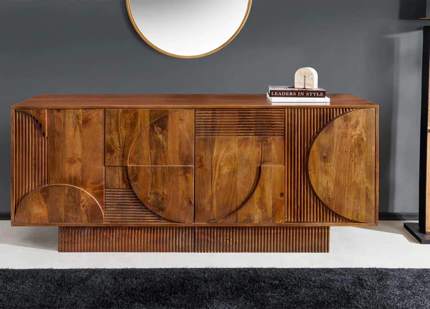 Buffet en bois de manguier marron 170 cm Davis