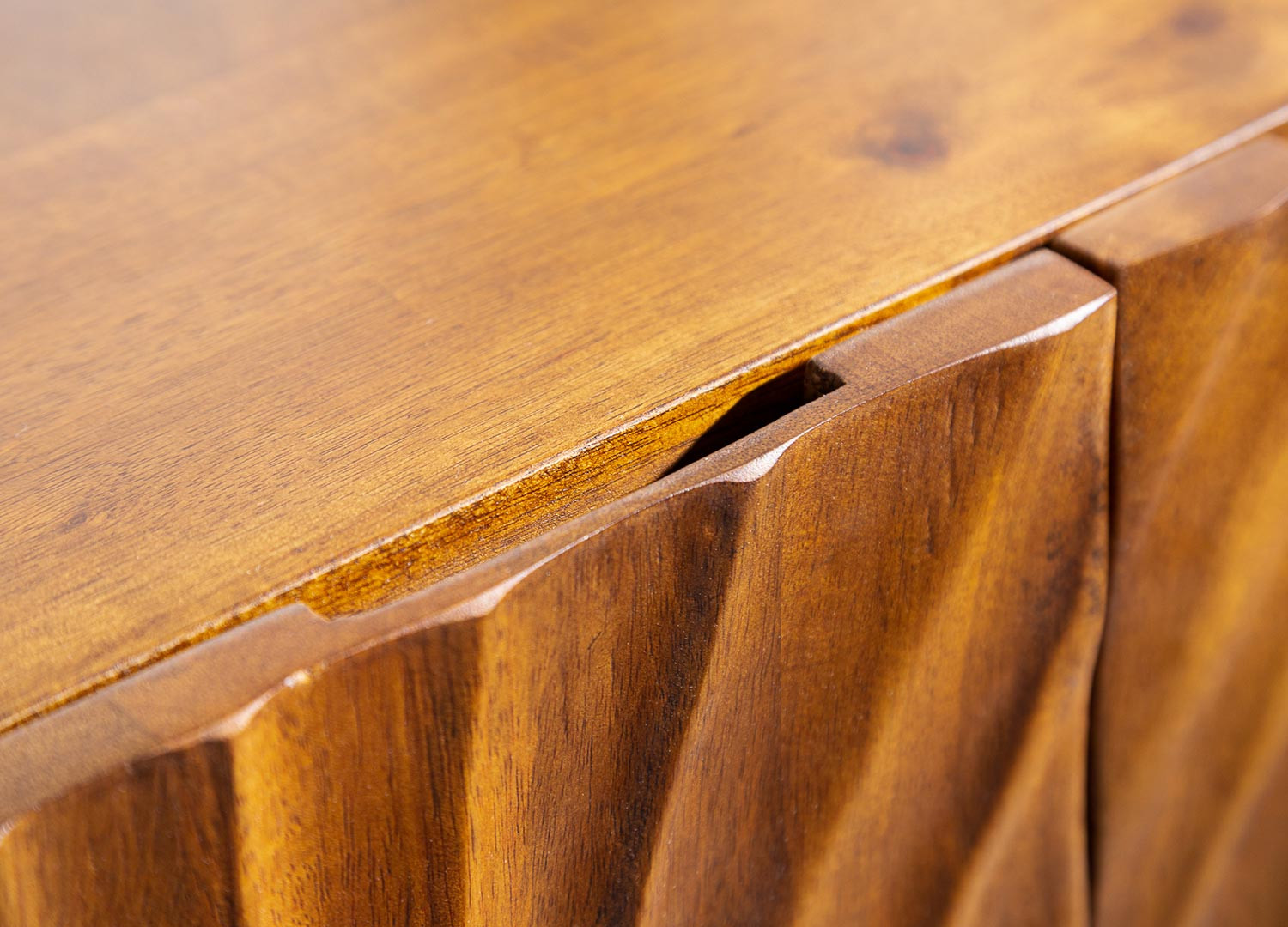 Buffet haut de salon bois massif brun