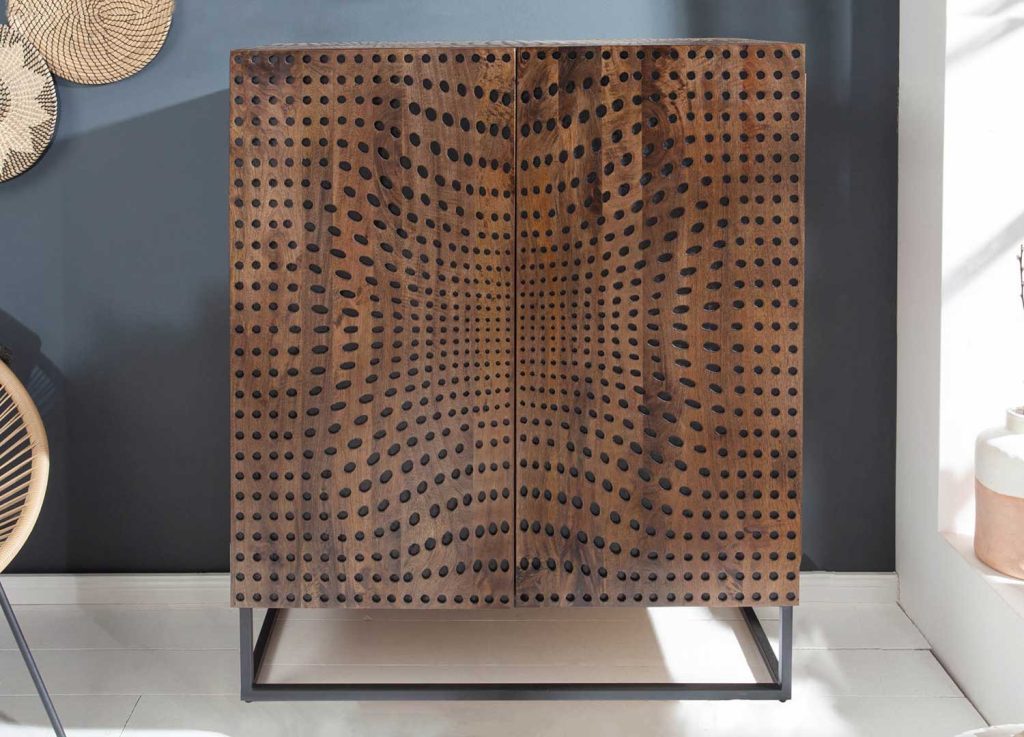 Buffet haut illusion 2 portes 120 cm à motifs