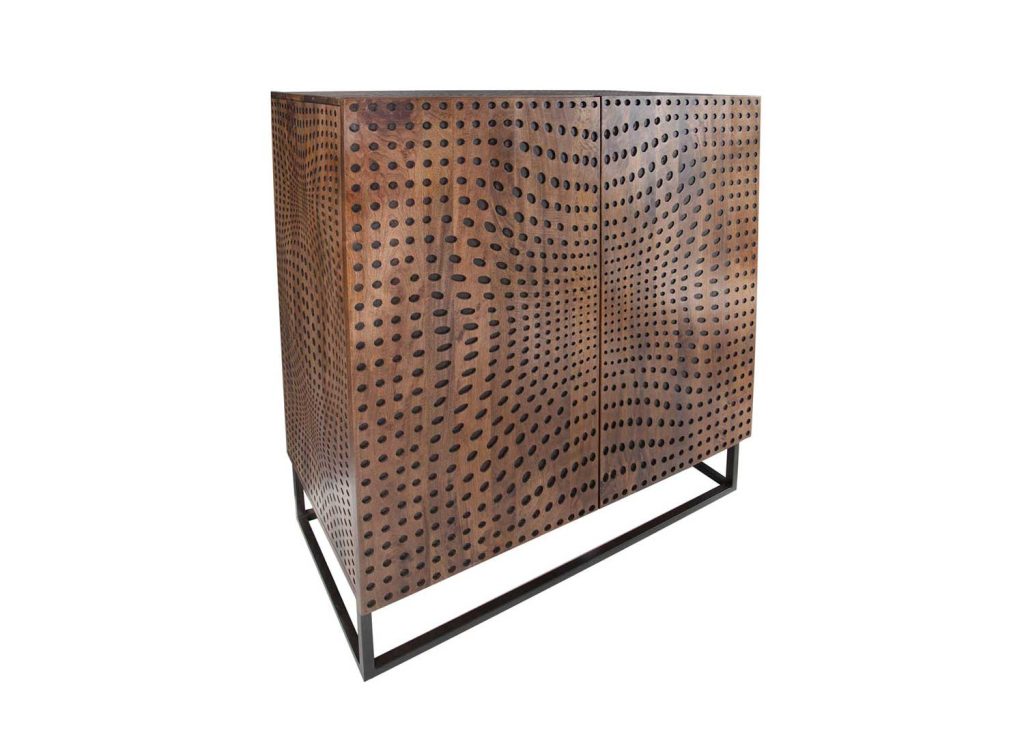 Buffet haut 2 portes 120 cm à motifs