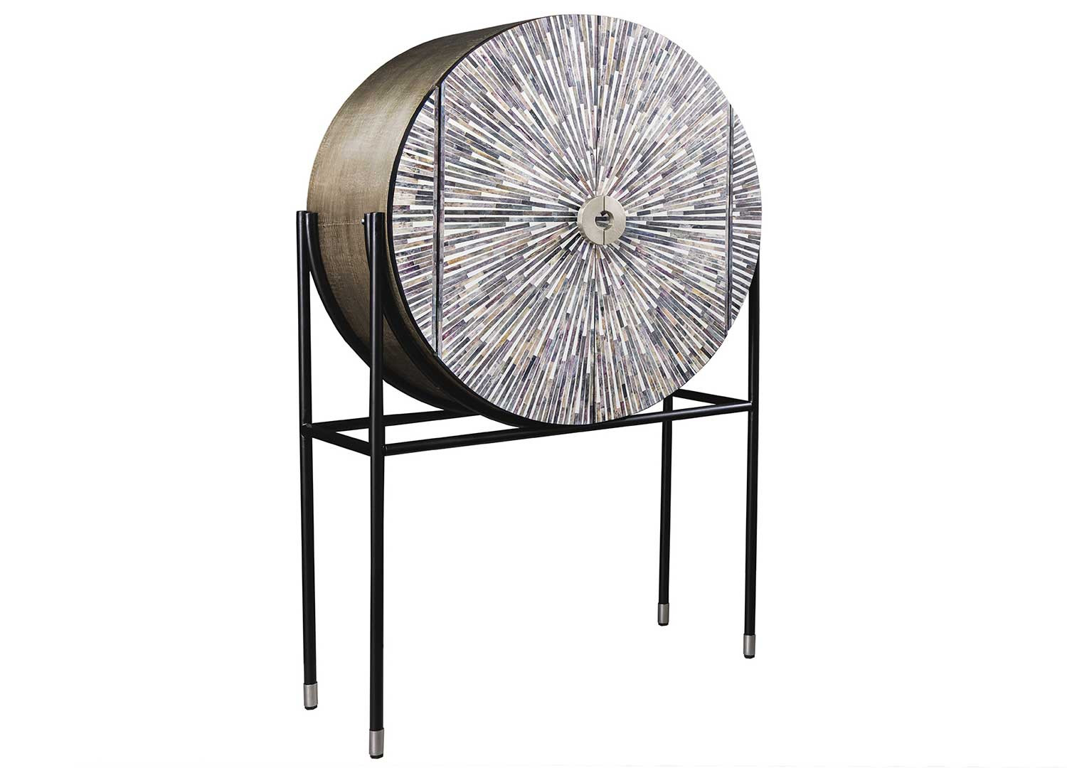 Buffet haut original 2 portes à mosaïques multicolore