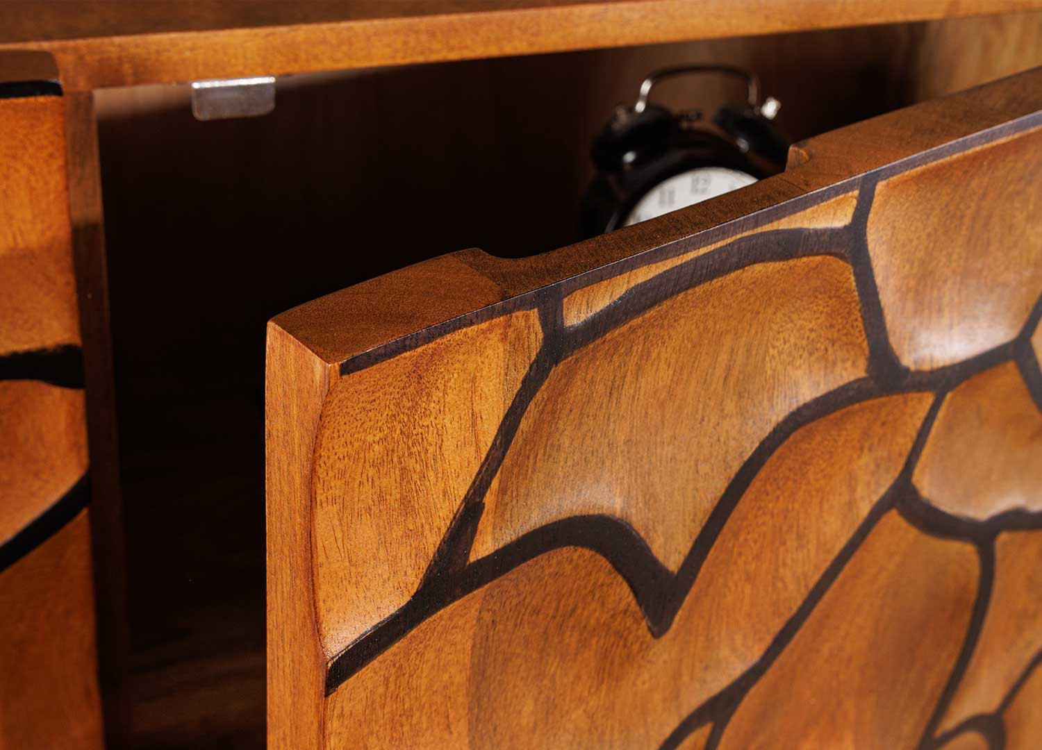 Buffet haut original façades mosaïque manguier et métal Sacha
