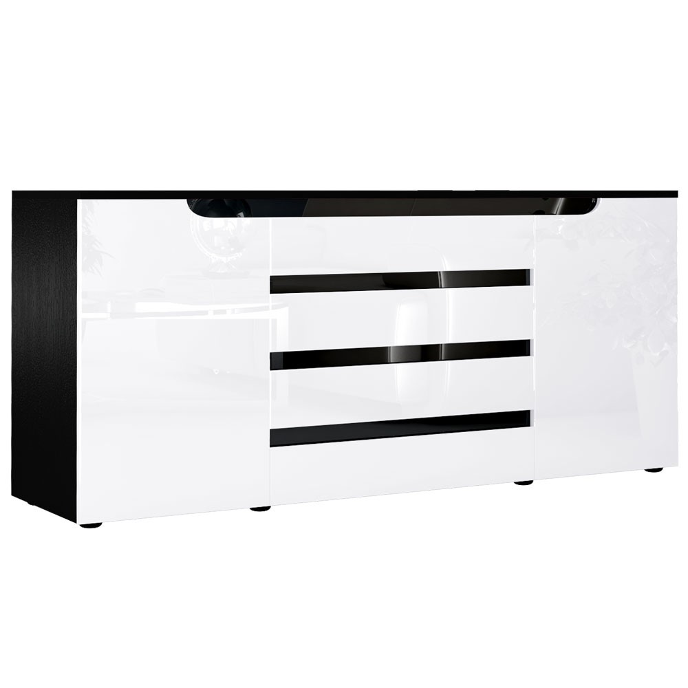 Buffet long original 2 portes & 4 tiroirs 166 cm