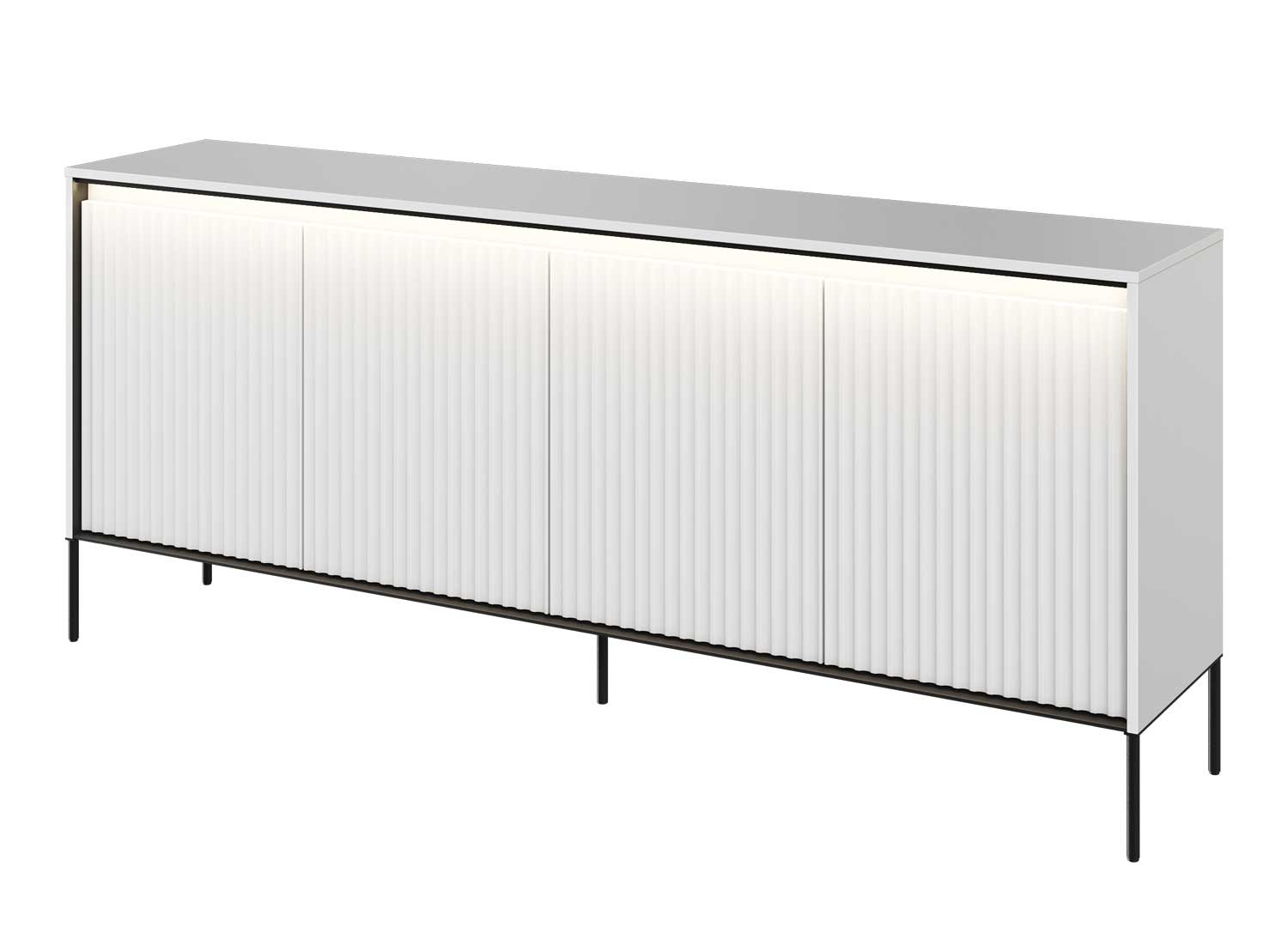 Buffet moderne 4 portes blanc 193 cm Trend