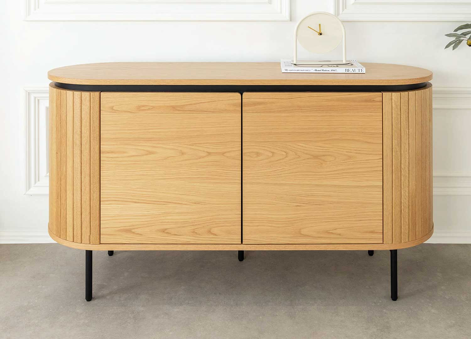 Buffet moderne arrondi 2 portes 120 cm Lili