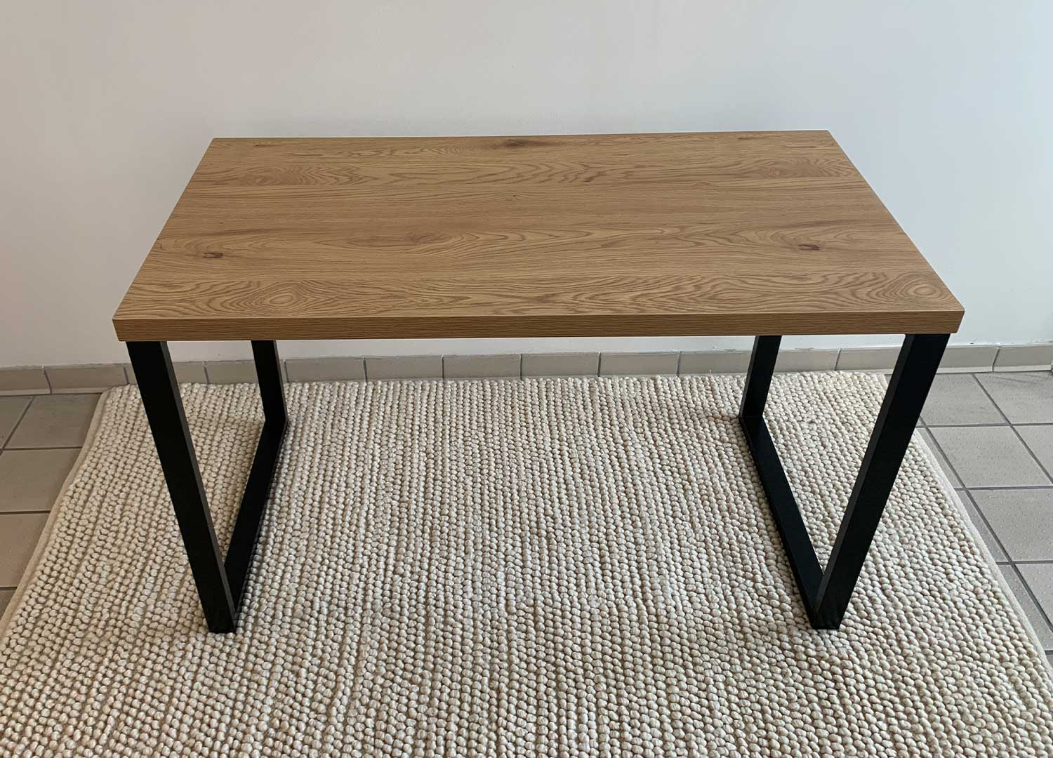 Bureau 120 cm chêne et métal noir "SECONDE VIE"