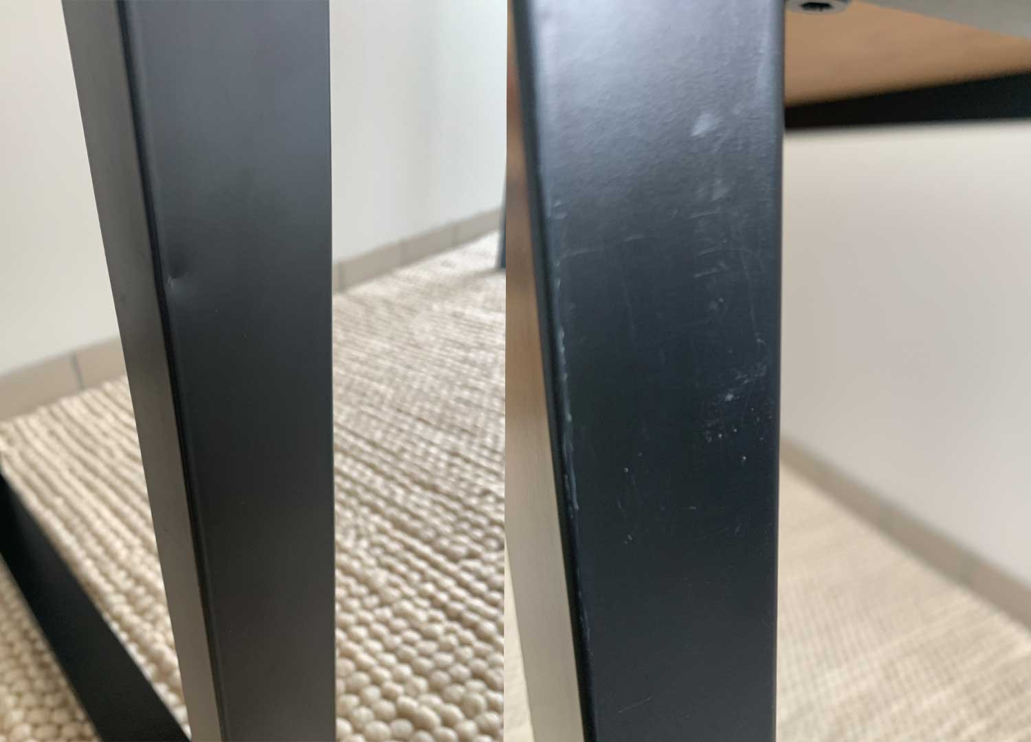 Bureau 120 cm chêne et métal noir "SECONDE VIE"