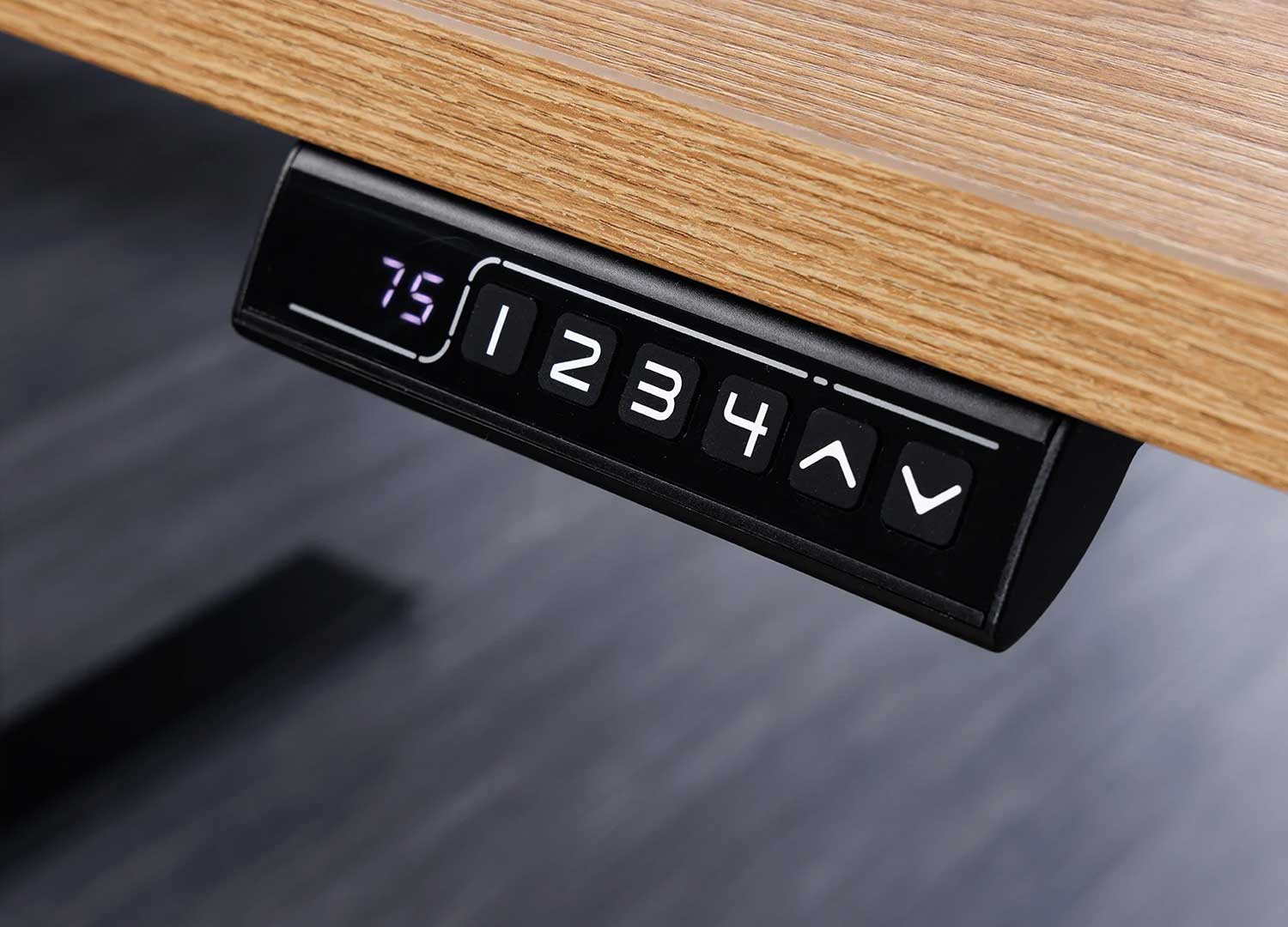Bureau 120 cm réglable en hauteur chêne clair Samar
