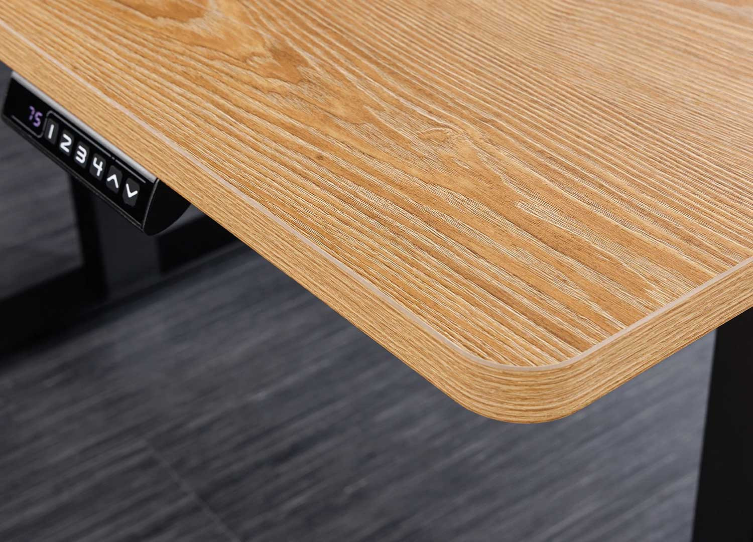 Bureau 120 cm réglable en hauteur chêne clair Samar