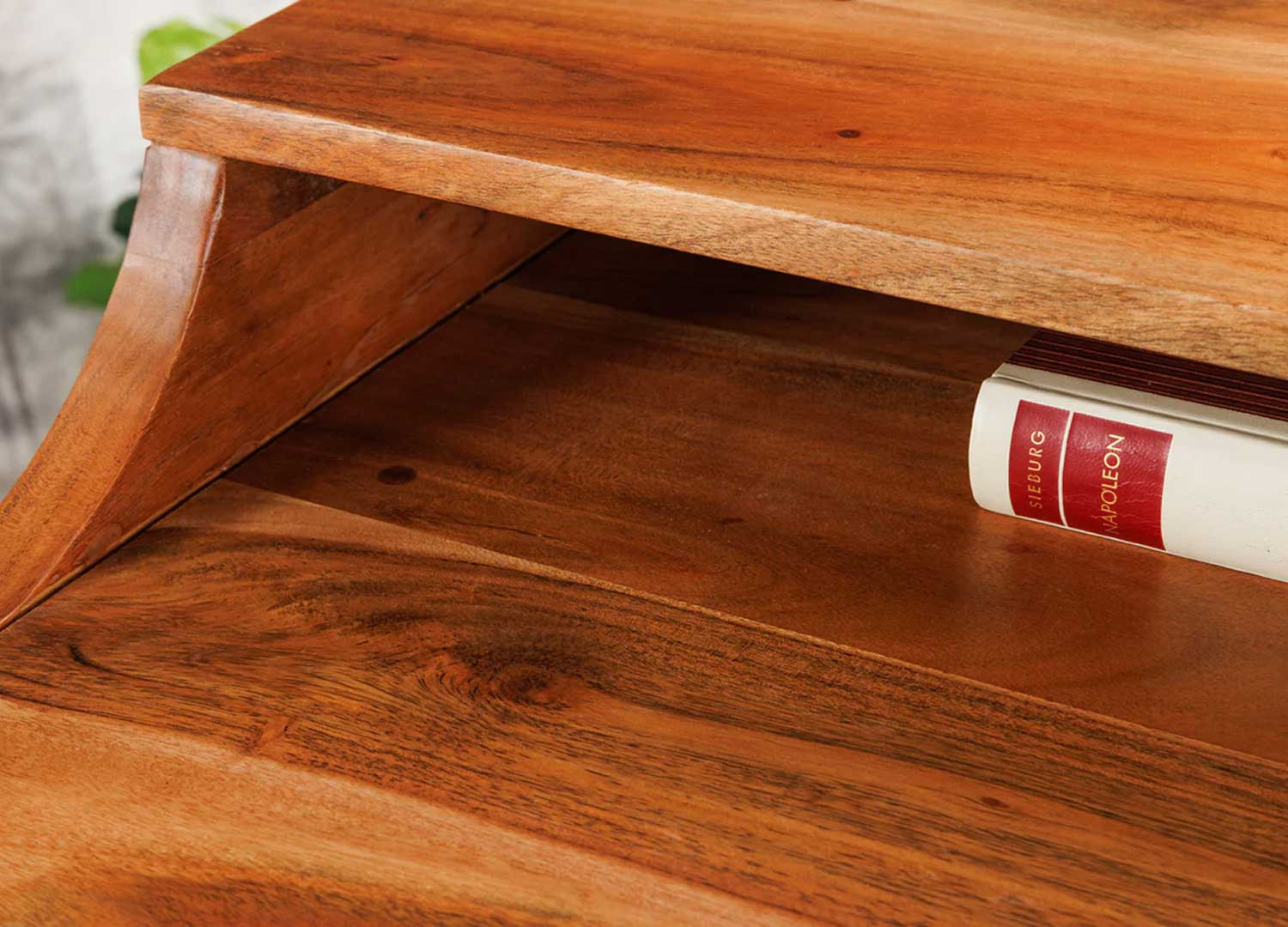 Bureau 2 tiroirs en bois d'acacia Lucia