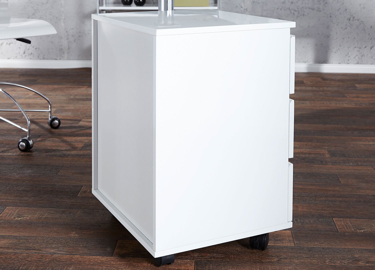 Bureau blanc brillant 120 cm
