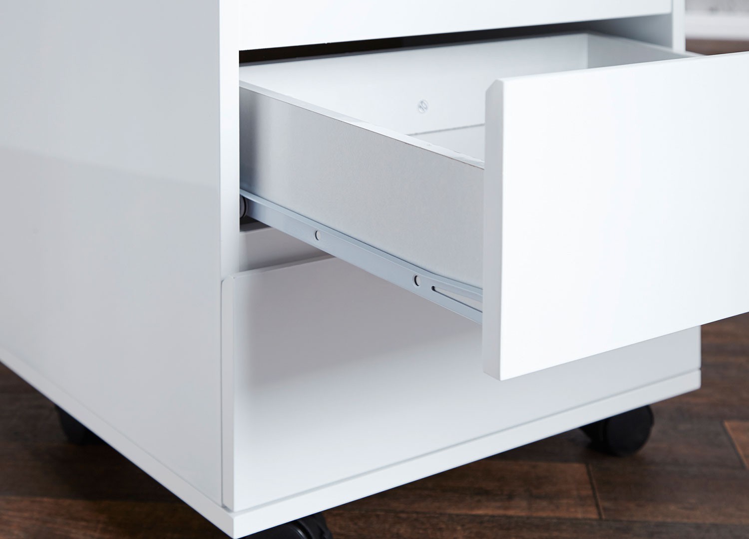 Bureau blanc brillant 120 cm