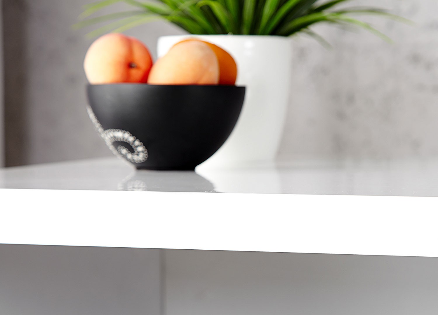 Bureau blanc brillant 120 cm