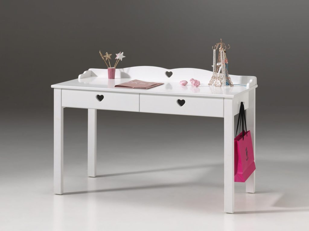 Bureau de jeune fille laqué blanc