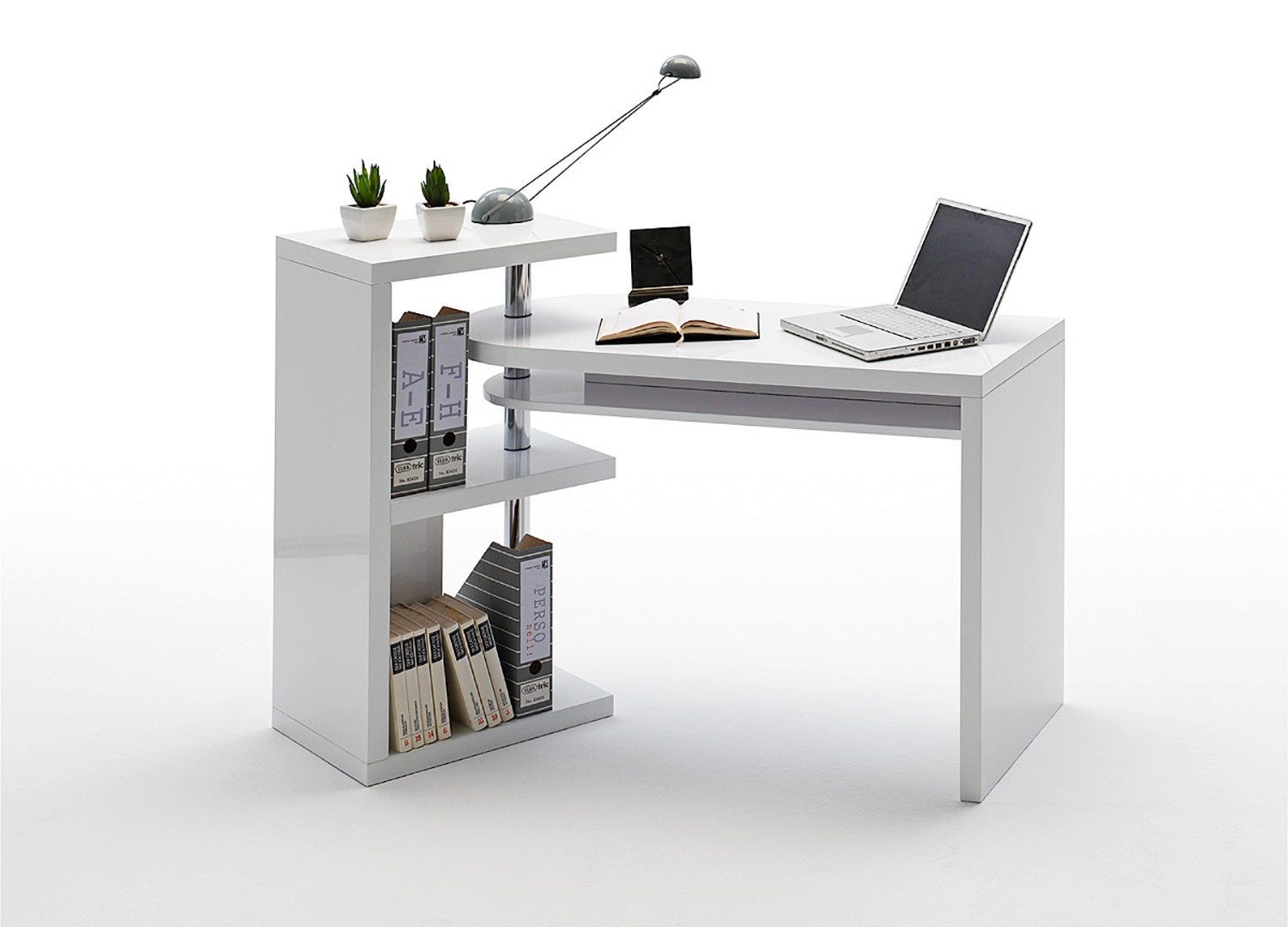 Bureau design blanc laqué