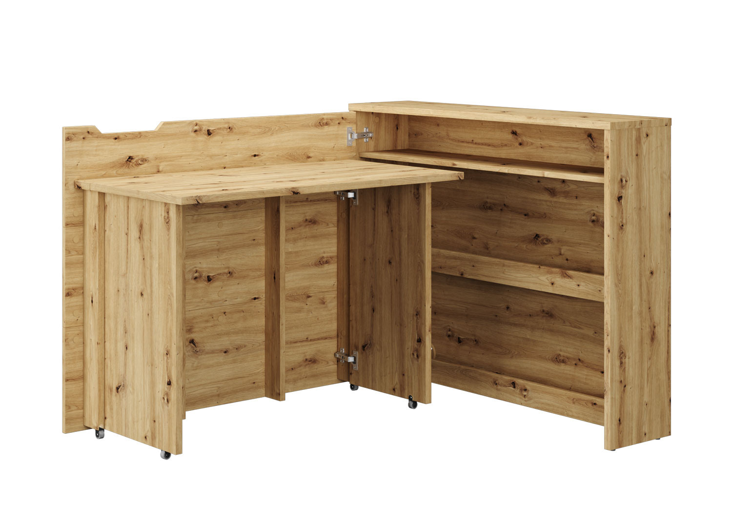 Bureau gain de place chêne artisan 115 cm Work Concept