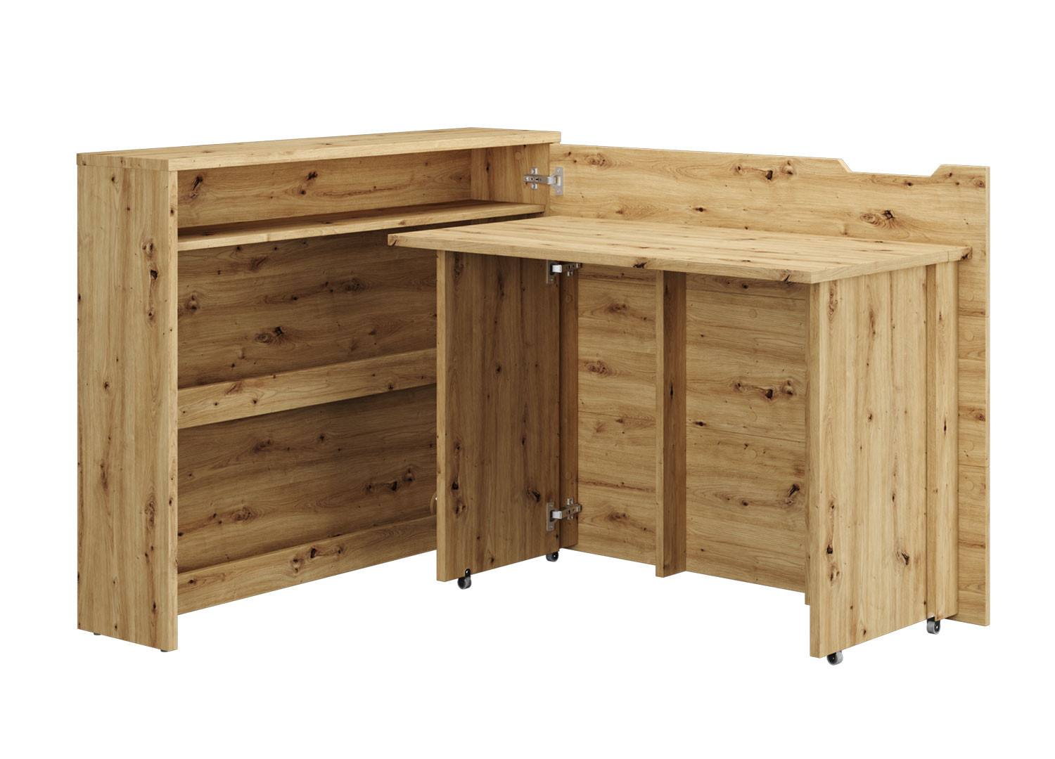 Bureau gain de place chêne artisan 115 cm Work Concept