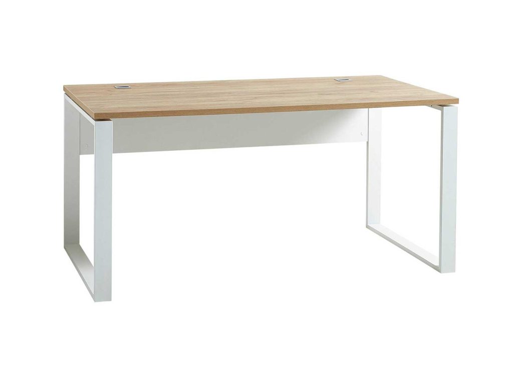 Bureau meuble 158 cm en bois et métal