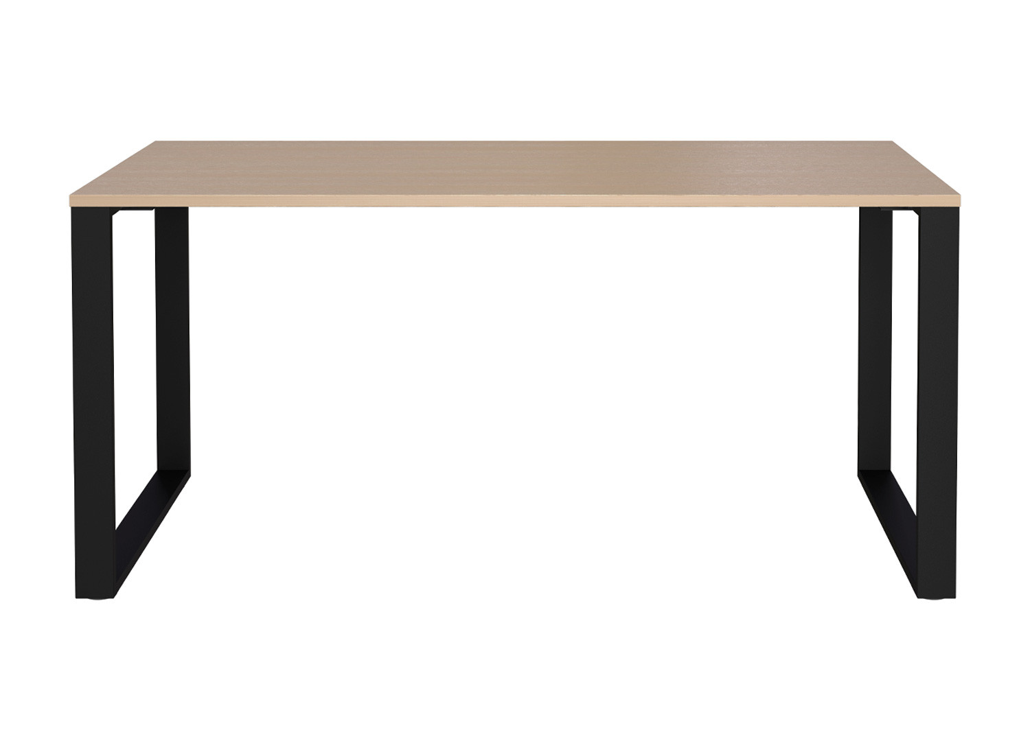 Bureau ordinateur chêne clair et noir 160 cm Oviedo