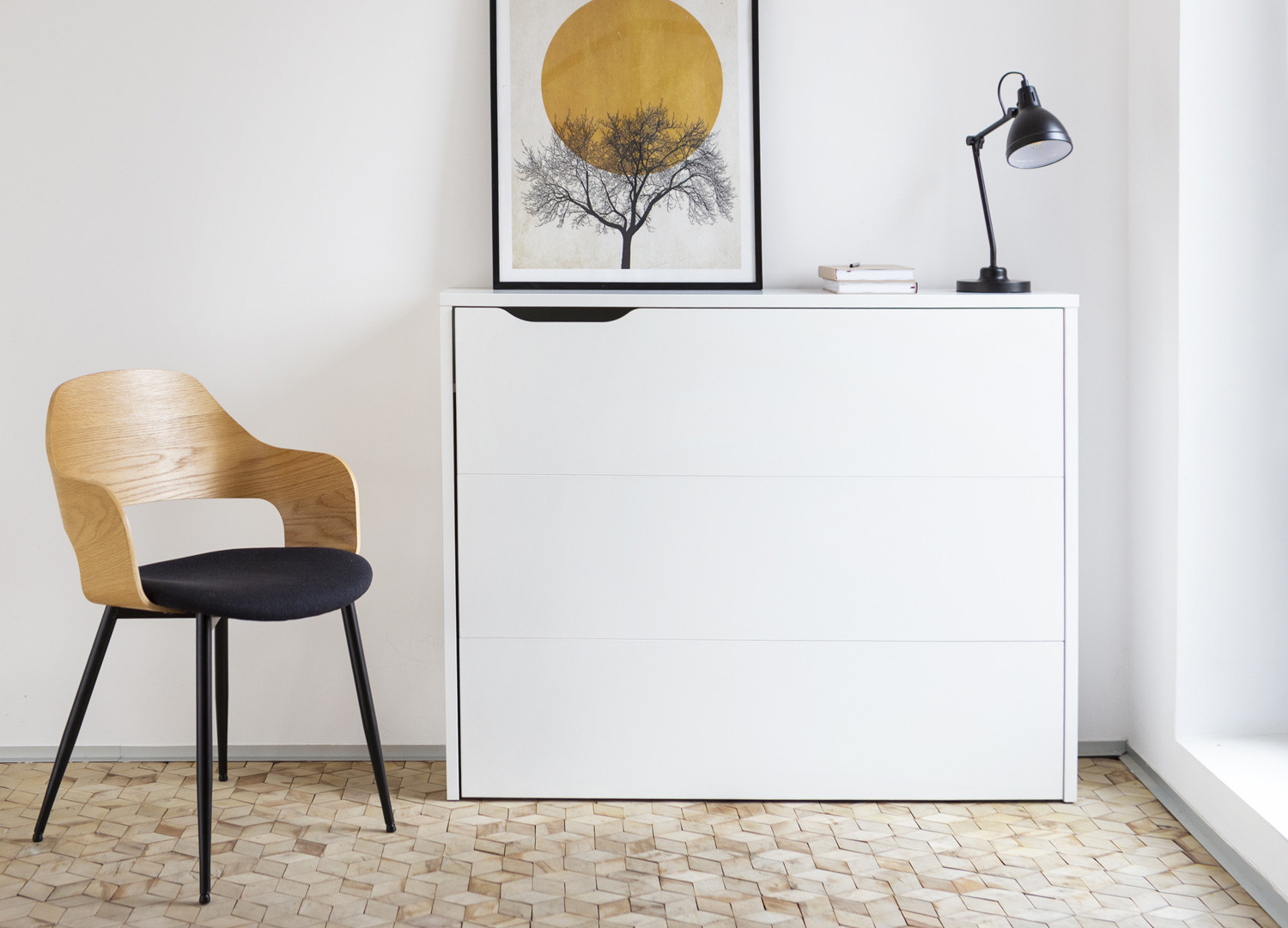 Bureau pliant blanc 115 cm Work Concept