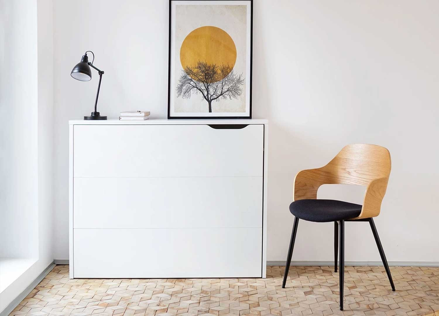 Bureau pliant blanc 115 cm Work Concept