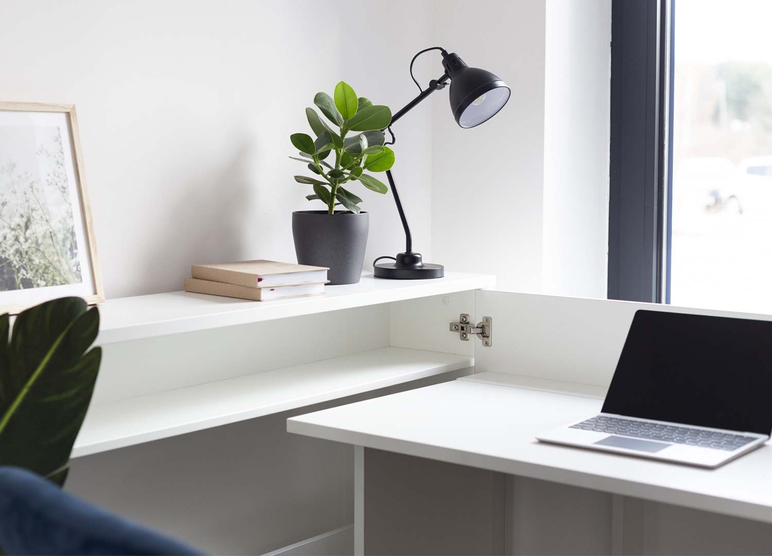 Bureau pliant blanc 115 cm Work Concept