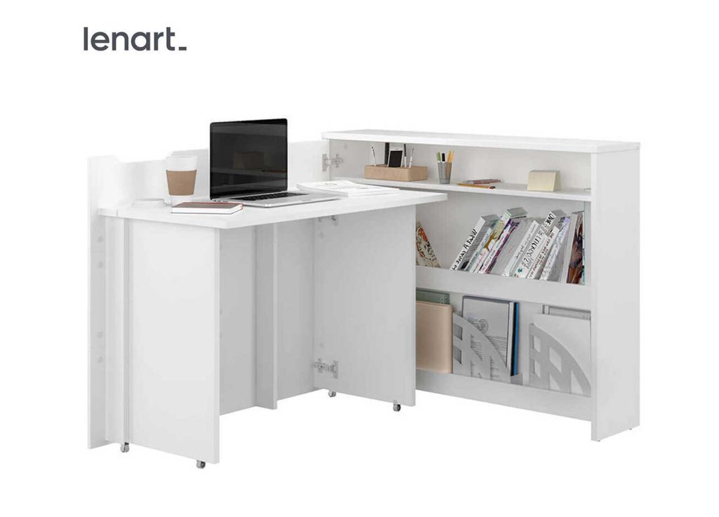Bureau pliant blanc 115 cm Work Concept